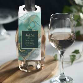 ムーディインクエメラルド金ゴールド抽象芸術ID988 ボトルネックタグ