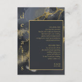 ムーディインク木炭金ゴールド抽象芸術詳細ID988 エンクロージャーカード (正面)