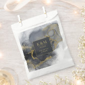 ムーディインク炭金ゴールド抽象芸術ID988 フェイバーバッグ (クリップ留めされた状態)