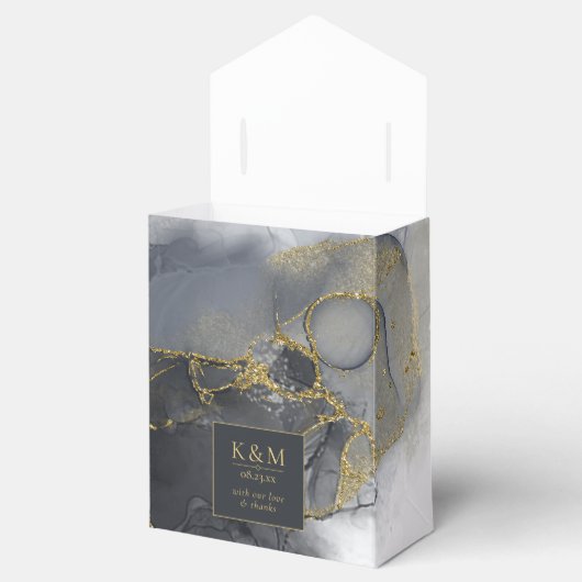 ムーディインク炭金ゴールド抽象芸術ID988 フェイバーボックス (オープン)