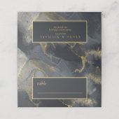 ムーディインク炭金ゴールド抽象芸術ID988 プレイスカード (外部開封)