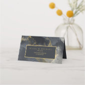 ムーディインク炭金ゴールド抽象芸術ID988 プレイスカード (裏面)