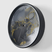 ムーディインク炭金ゴールド抽象芸術ID988 壁時計 (傾斜)