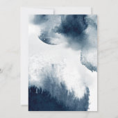 ムーディインジゴブルーウォーターカラーリハーサルディナー 招待状 (裏面)