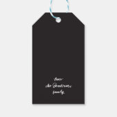 ムーディウィンターナイトの大きなクリスマススター ギフトタグ (裏面)