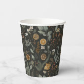 ムーディウィンターボタニカルカスタムクリスマスホリデー 紙コップ (裏面)