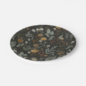 ムーディウィンターボタニカルクリスマスホリデー ペーパープレート (アングル)