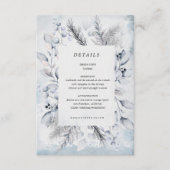 ムーディウィンターリーフ披露宴詳細カード エンクロージャーカード (正面)