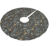 ムーディウインターボタニカルパターン ブラッシュドポリエステルツリースカート (アングル)