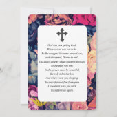 ムーディウォータカラー悔やみや弔慰葬儀祈りの言葉カード サンキューカード (裏面)