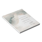 ムーディウォーターカラーパインタリー抽象芸術結婚式の招待 ノートパッド (アングル)