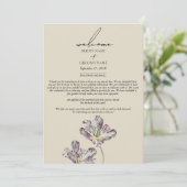 ムーディウォーターカラーパープルチューリップ結婚の旅程 プログラム (スタンド正面)