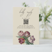 ムーディウォーターカラーパープルチューリップ結婚ズ エンクロージャーカード (スタンド正面)