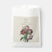 ムーディウォーターカラーパープルチューリップ結婚式の引き出物 フェイバーバッグ (正面)