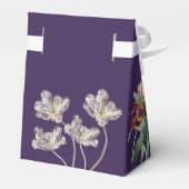 ムーディウォーターカラーパープルチューリップ結婚式の引き出物 フェイバーボックス (裏面サイド)