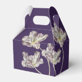 ムーディウォーターカラーパープルチューリップ結婚式の引き出物 フェイバーボックス (裏面サイド)
