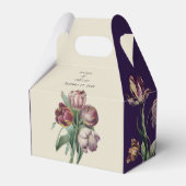 ムーディウォーターカラーパープルチューリップ結婚式の引き出物 フェイバーボックス (正面サイド)