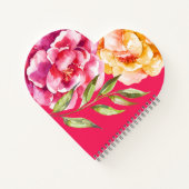 ムーディウォーターカラー花 – 手書きメモ ノートブック (裏面)