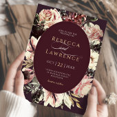 ムーディウータカラー花結婚式招待状 招待状