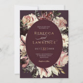 ムーディウータカラー花結婚式招待状 招待状 (正面)