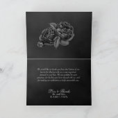 ムーディエレガンスゴシックフローラ結婚水彩のTh サンキューカード (内部)