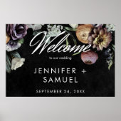 ムーディエレガントトワイライトミュートされたパステルフローラへようこそ ポスター (正面)