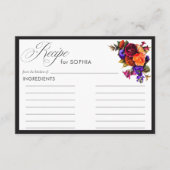 ムーディエレガントハーベ鮮やかストフローラシャワーレシピ エンクロージャーカード (正面)