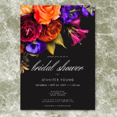 ムーディエレガントハーベ鮮やかストブライダルシャワー 招待状