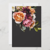 ムーディエレガントバーガンディーピンクフローラカップルのシャワー 招待状 (裏面)