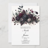 ムーディエレガントフラ結婚フローラ 招待状 (正面)