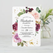ムーディエレガントブルゴーニュフローラ卒業パーティー 招待状 (スタンド正面)