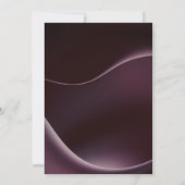 ムーディエレガントモダンバーガンディ紫結婚の 招待状 (裏面)
