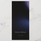 ムーディエレガントモダンー黒ダークパープル結婚ズ メニュー (裏面)