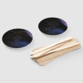 ムーディエレガントモダンー黒パープル結婚ズ ハンドファン (組立なし)