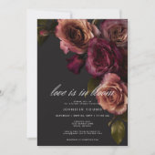 ムーディエレガントーさびブルゴーニュ愛の開花シャワー 招待状 (正面)