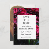 ムーディエレガントーのロマンチックバラフローラ写真 セーブザデート (正面/裏面)