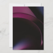 ムーディエレガントーダークパープルジオメトリアーチ結婚ズ 招待状 (裏面)