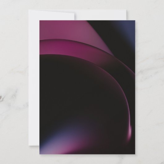 ムーディエレガントーダークパープルジオメトリアーチ結婚ズ 招待状 (裏面)