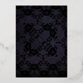 ムーディエレガントーパープルゴシックガーデン結婚フローラ 箔シーズンカード (裏面)