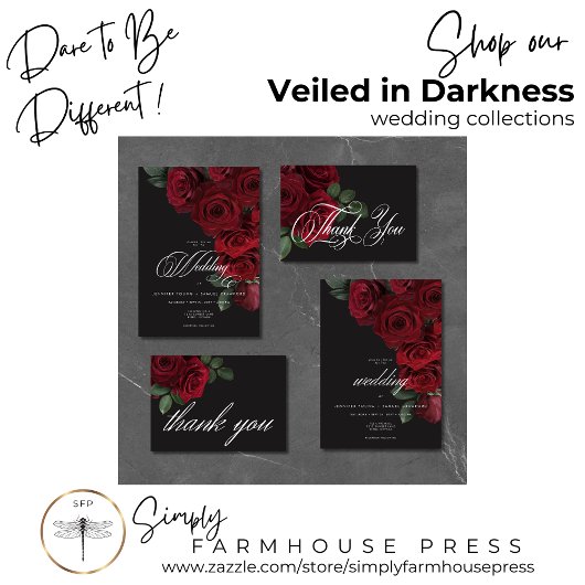 ムーディエレガントーブラッドレッドローズフローラ結婚ズ セーブザデート