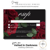 ムーディエレガントーブラッドレッドローゼスフローラNo Dinner 出欠カード