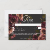 ムーディエレガントーミュートさびブルゴーニュフローラNo Dinner 出欠カード (正面)