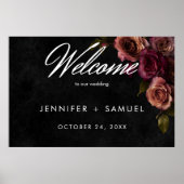 ムーディエレガントーミュートRust & Burgundyフローラへようこそ ポスター (正面)