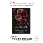 ムーディエレガントー消音Rust & Burgundyフローラ結婚の セーブザデート