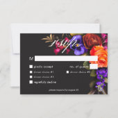 ムーディエレガントー鮮やかハーベストフローラディナー 出欠カード (正面)