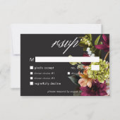 ムーディエレガントー・ブルゴーニュ&ピンクフローラディナー 出欠カード (正面)