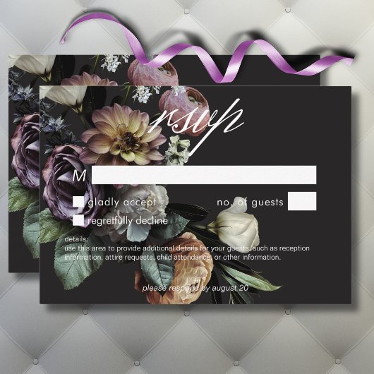 ムーディエレガントーTwilightミュートフローラNo Dinner 出欠カード