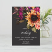 ムーディエレガント鮮やかサンセットのフローラをすべて1つ 招待状 (スタンド正面)