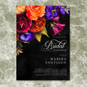 ムーディエレガント鮮やかハーベストフローラブライダルシャワー 招待状