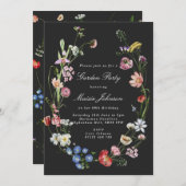 ムーディオランダフローラリースガーデンパーティー誕生日 招待状 (正面/裏面)